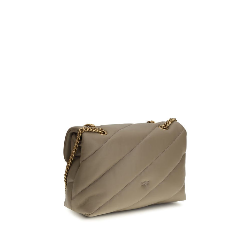 Sac bandoulière PINKO Bos Taurus en cuir de veau gris