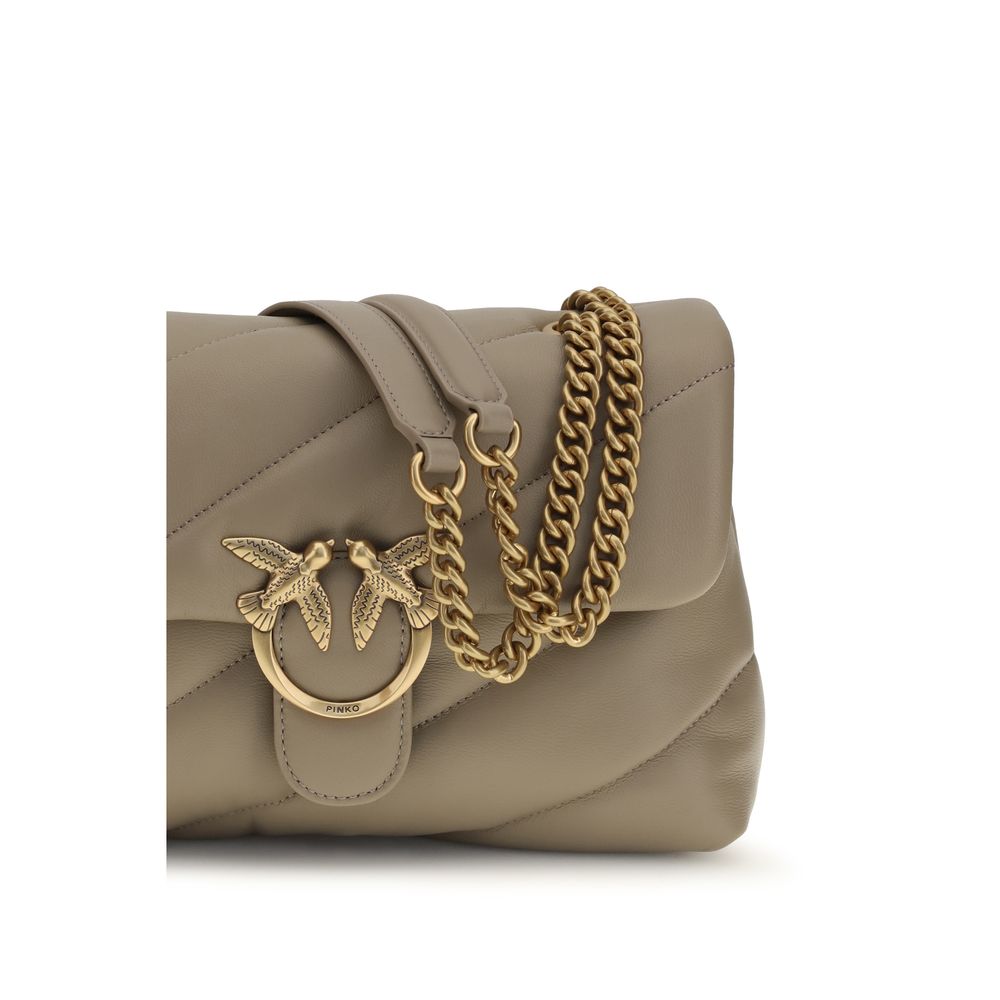 Sac bandoulière PINKO Bos Taurus en cuir de veau gris
