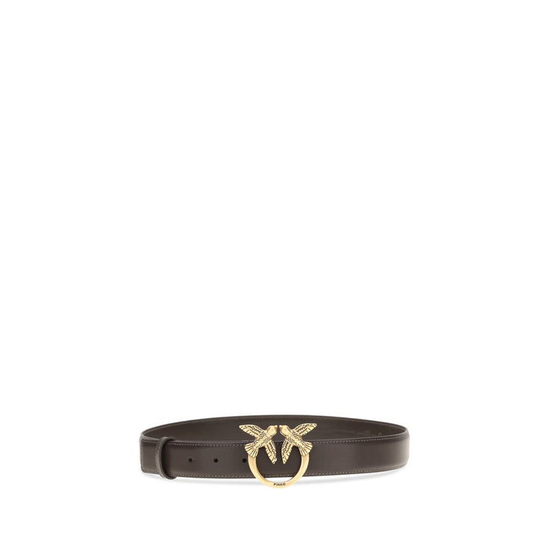 PINKO Brown Calf Leather Bos Taurus Regular Belt
