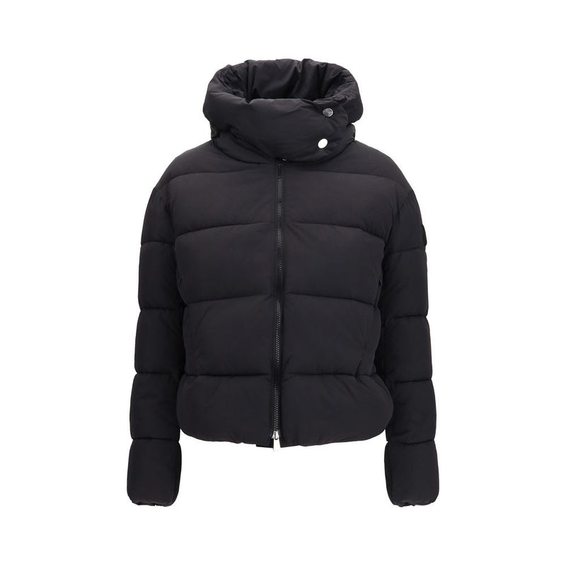 PINKO Black Nylon Full-Length Jacket