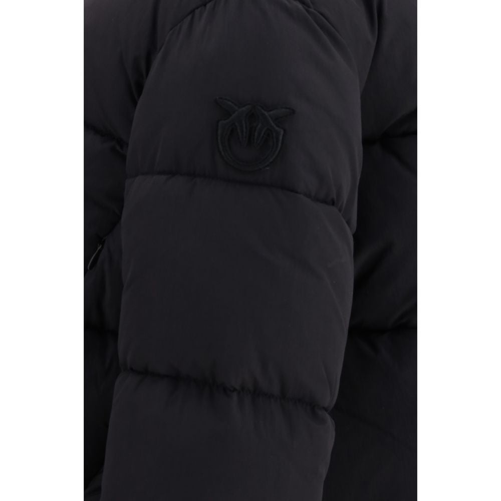 PINKO Veste longue noire en nylon