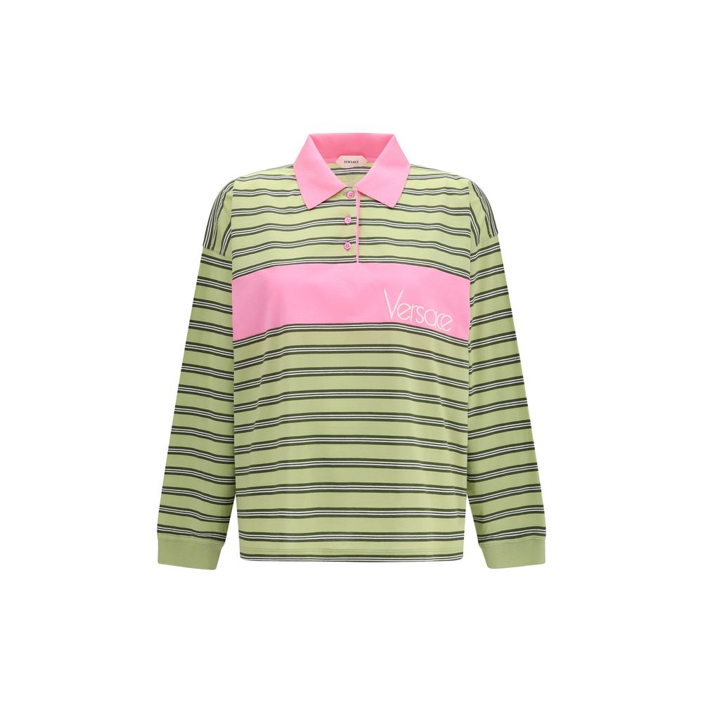 Polo Versace en coton multicolore