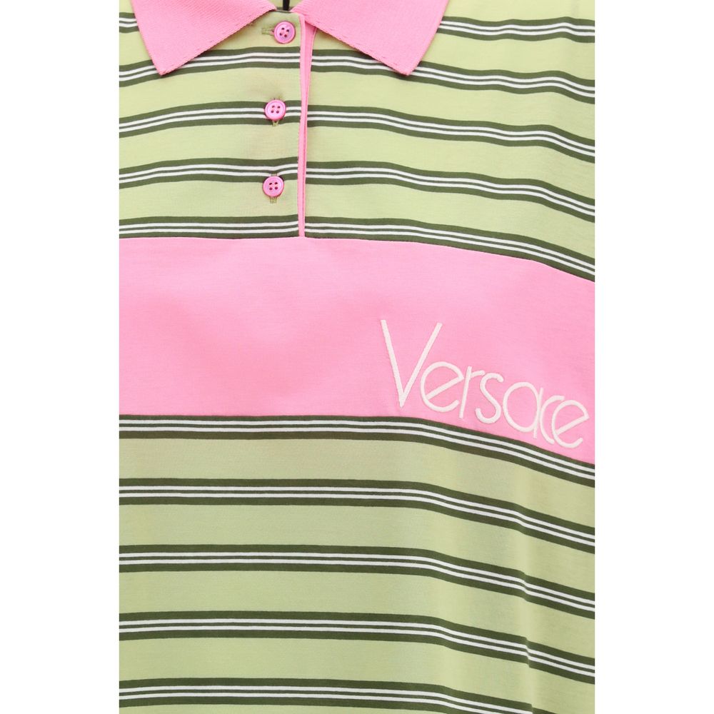Polo Versace en coton multicolore