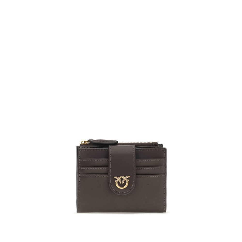 Portefeuille PINKO Bos Taurus en cuir de veau marron