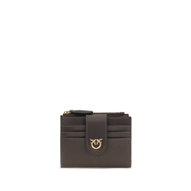 Portefeuille PINKO Bos Taurus en cuir de veau marron