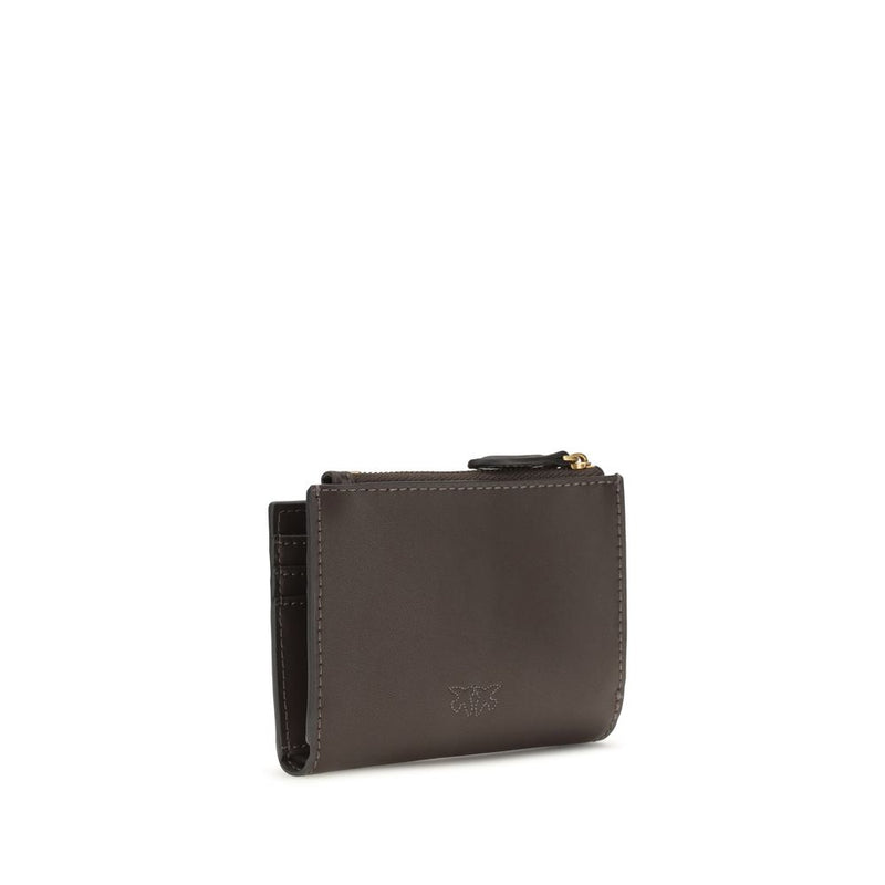 Portefeuille PINKO Bos Taurus en cuir de veau marron