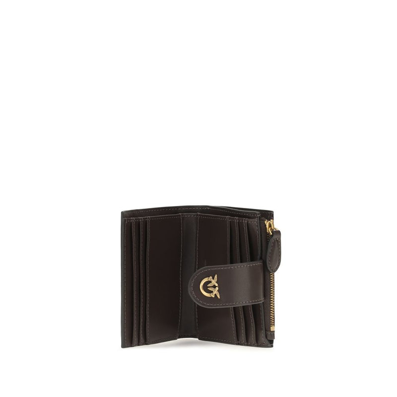Portefeuille PINKO Bos Taurus en cuir de veau marron