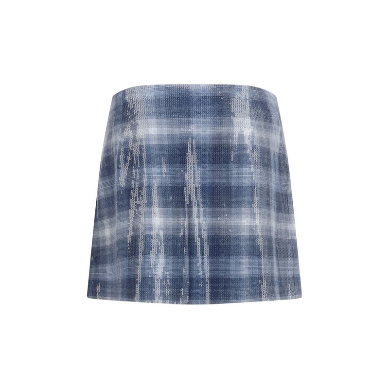Mini-jupe en polyester bleue PINKO