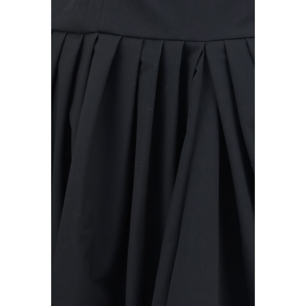 Magda Butrym Black Off-the-Shoulder Midi Dress