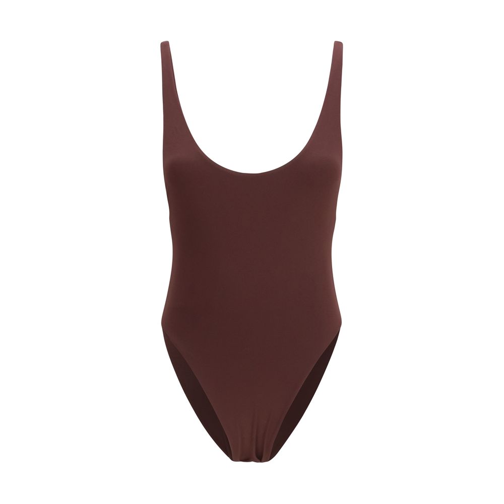 Magda Butrym Bordeaux One-Piece Swimsuit - Minimalist Design