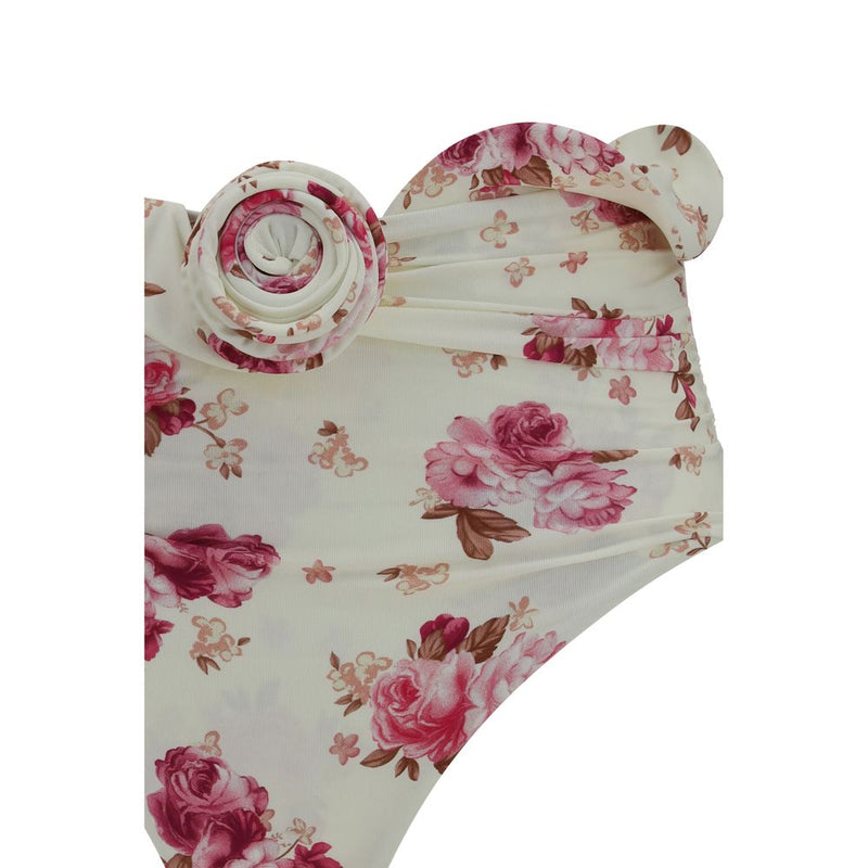 Magda Butrym Beige Polyamide Bikini - Elegant Floral Design