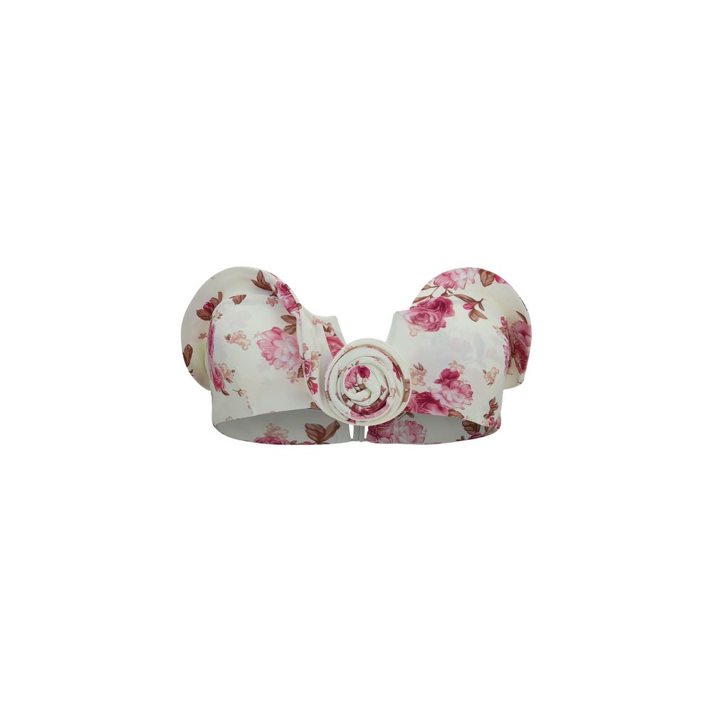 Magda Butrym Beige Polyamide Bikini - Elegant Floral Bandeau