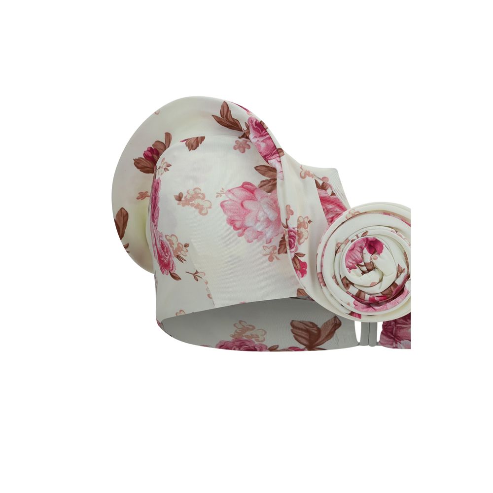 Magda Butrym Beige Polyamide Bikini - Elegant Floral Bandeau