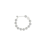 Magda Butrym Silver Metal Necklace with Pearl and Crystal Accents