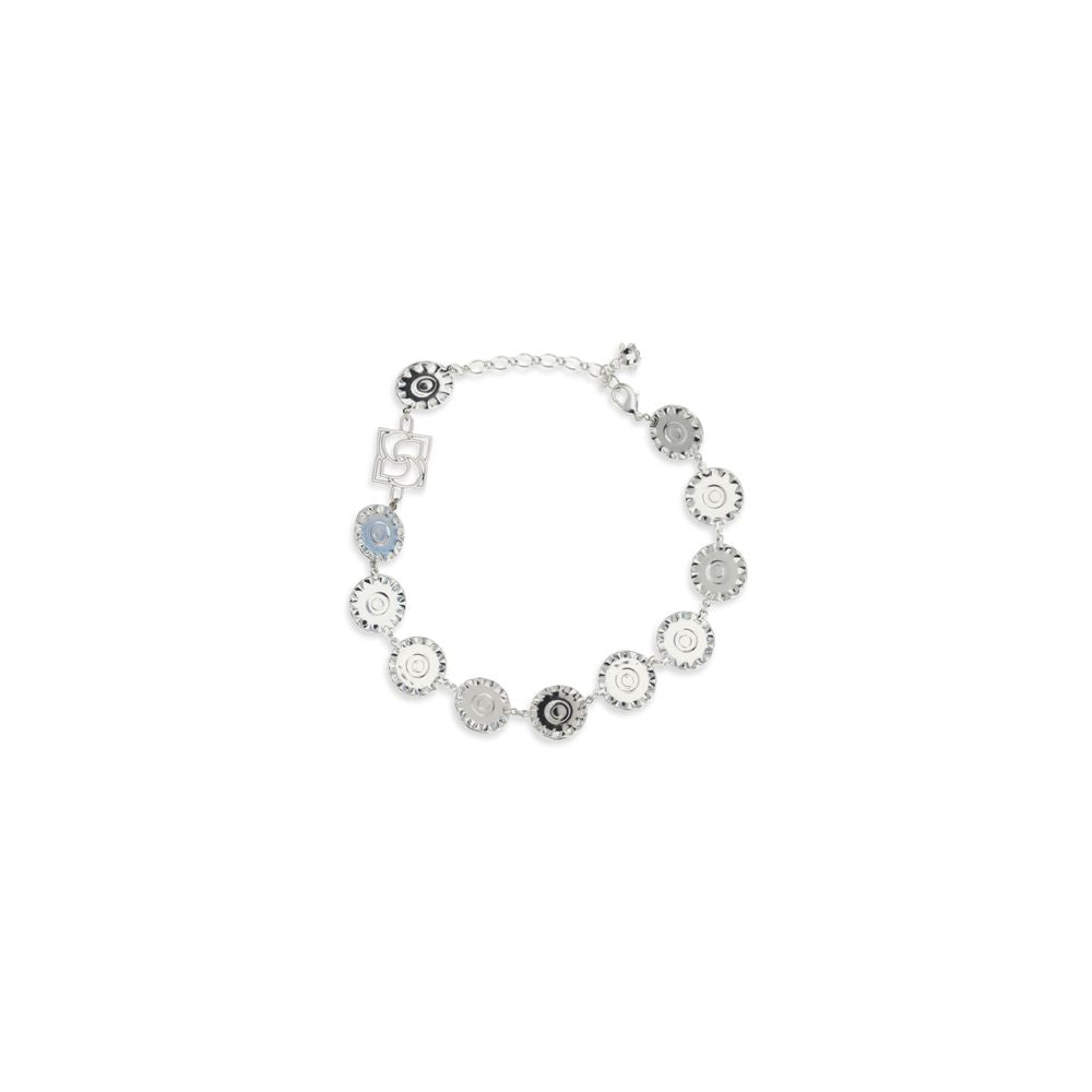 Magda Butrym Silver Metal Necklace with Pearl and Crystal Accents