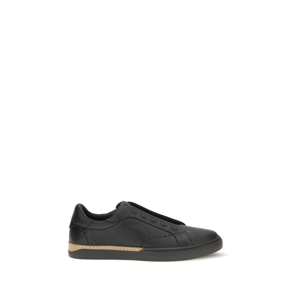 Baskets Fendi en cuir de veau noir Bos Taurus