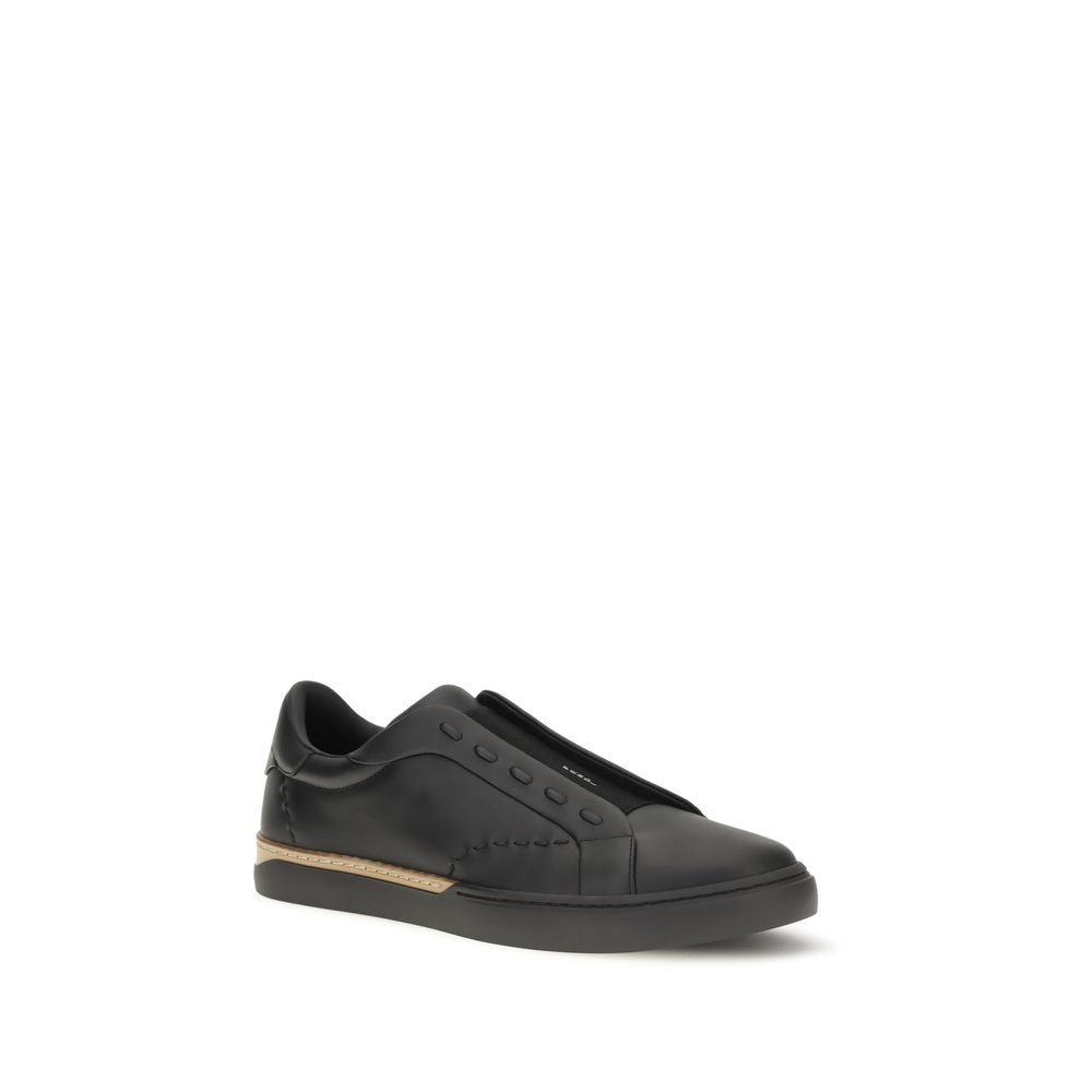 Baskets Fendi en cuir de veau noir Bos Taurus