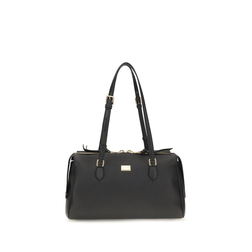 Sac bandoulière Bos Taurus en cuir de veau noir Dolce &amp; Gabbana