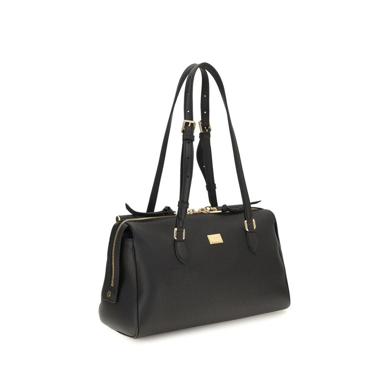 Sac bandoulière Bos Taurus en cuir de veau noir Dolce &amp; Gabbana