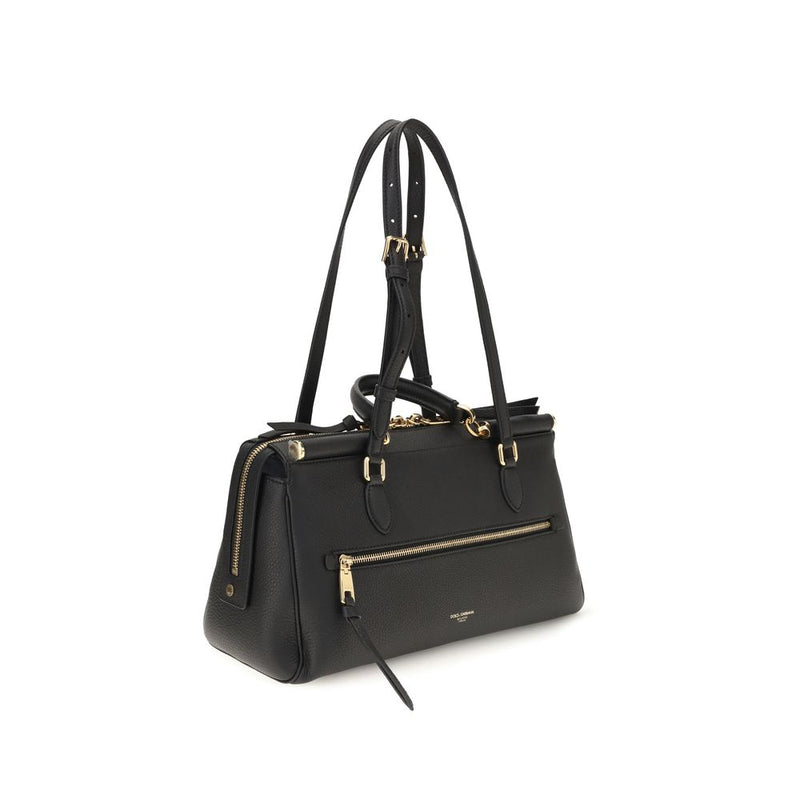 Sac bandoulière Bos Taurus en cuir de veau noir Dolce &amp; Gabbana