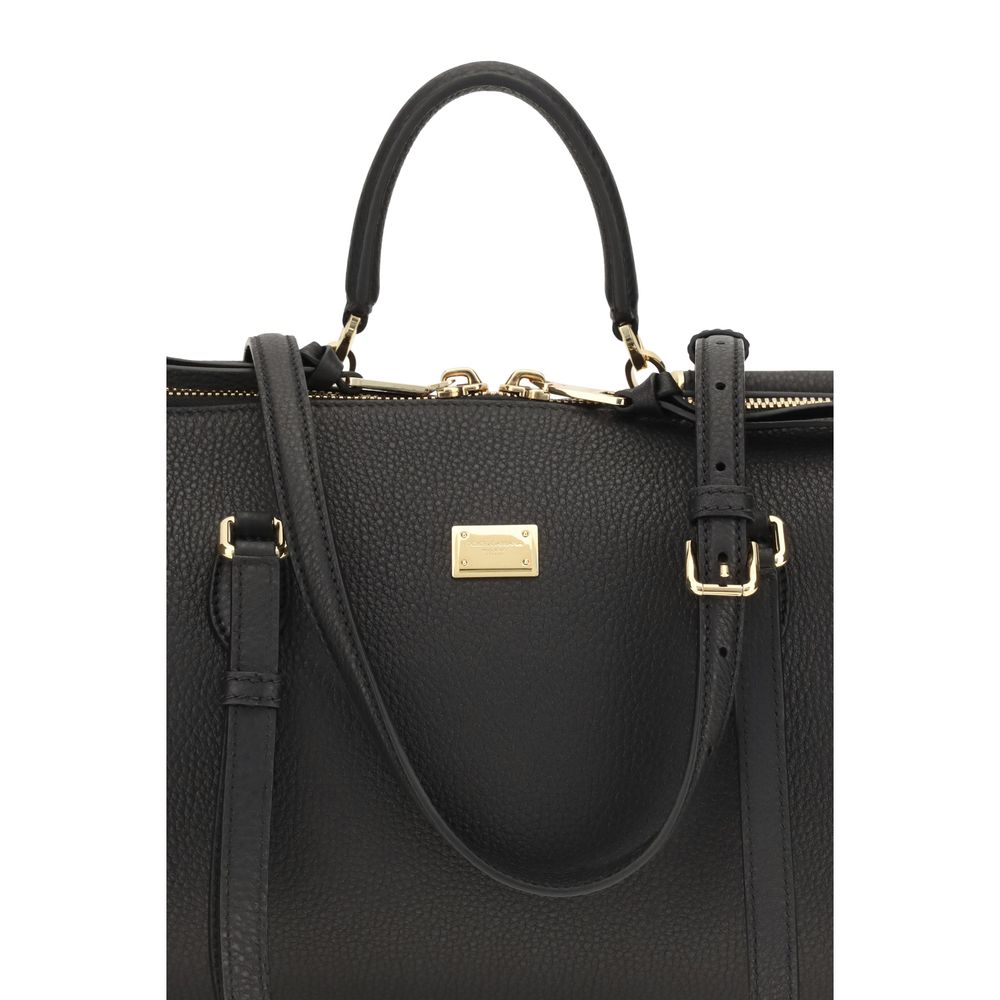 Sac bandoulière Bos Taurus en cuir de veau noir Dolce &amp; Gabbana