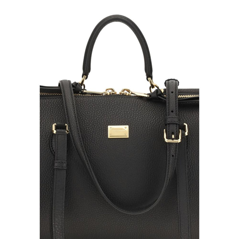 Sac bandoulière Bos Taurus en cuir de veau noir Dolce &amp; Gabbana