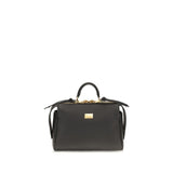 Sac à main Dolce & Gabbana en cuir de veau noir Bos Taurus
