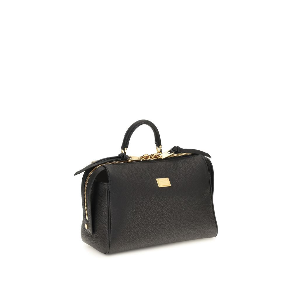 Sac à main Dolce & Gabbana en cuir de veau noir Bos Taurus