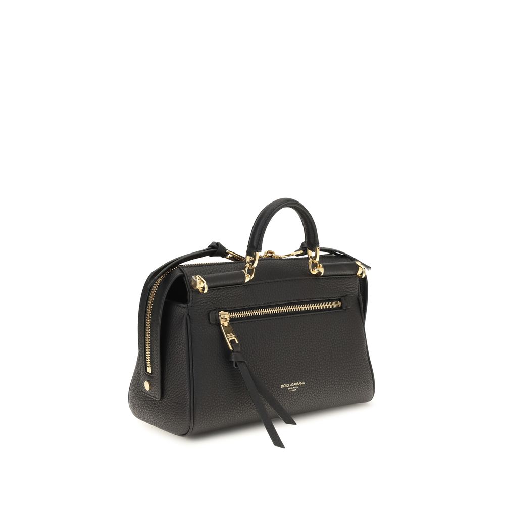 Sac à main Dolce & Gabbana en cuir de veau noir Bos Taurus