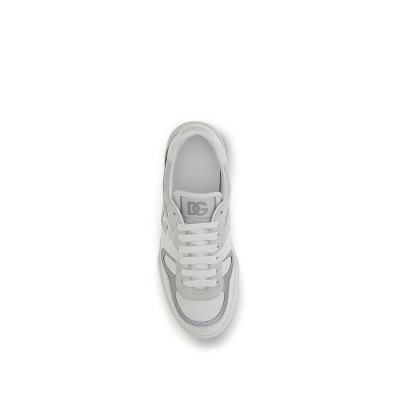 Baskets basses Dolce & Gabbana en cuir de veau blanc Bos Taurus