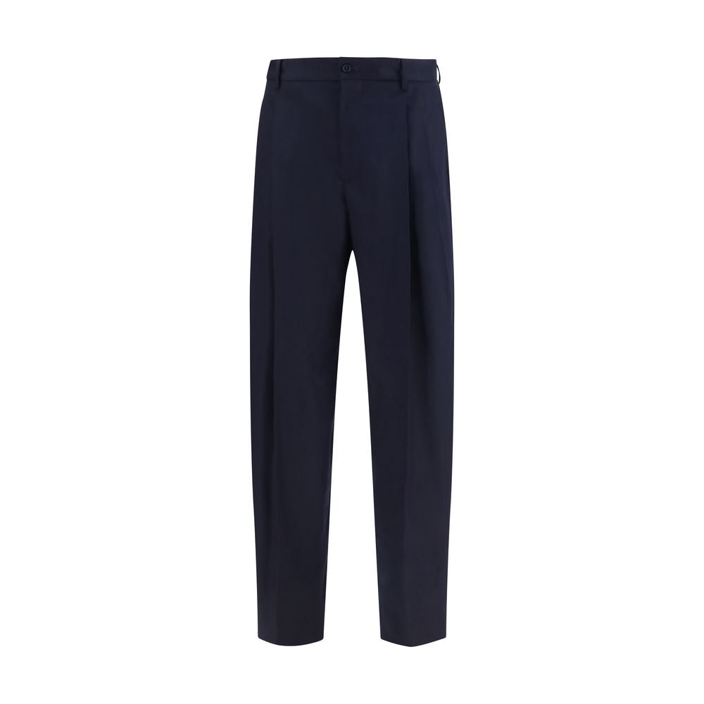 Pantalon en laine bleue Oves Aries Dolce & Gabbana
