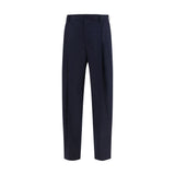 Pantalon en laine bleue Oves Aries Dolce & Gabbana