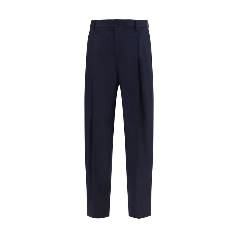 Pantalon en laine bleue Oves Aries Dolce & Gabbana