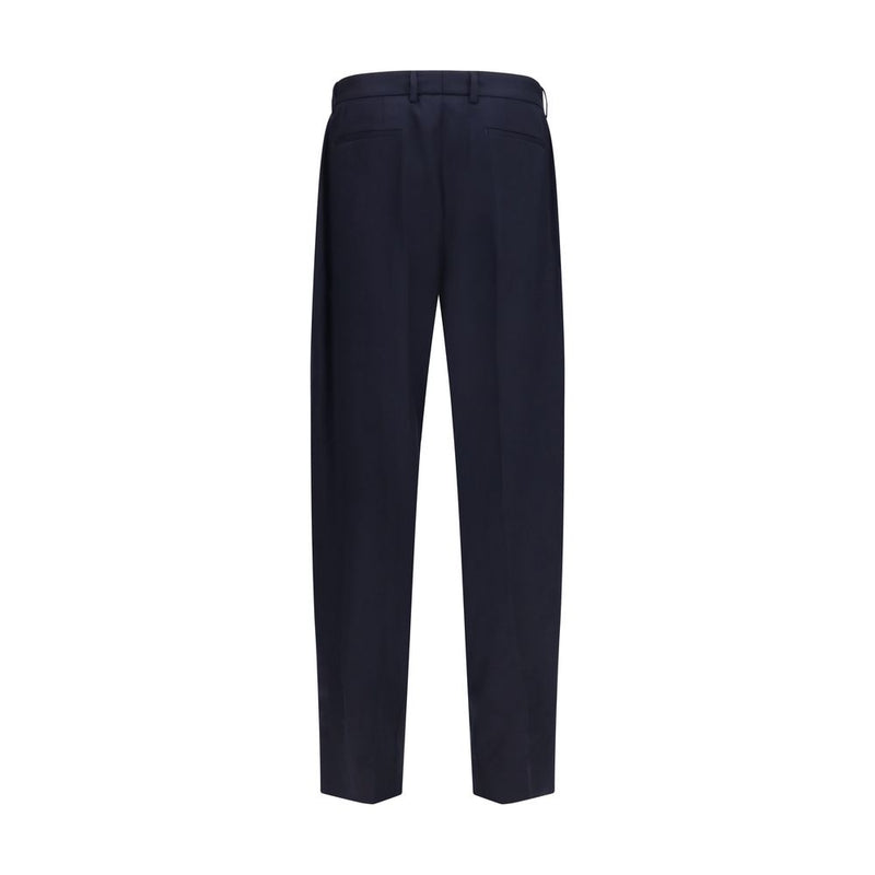 Pantalon en laine bleue Oves Aries Dolce & Gabbana