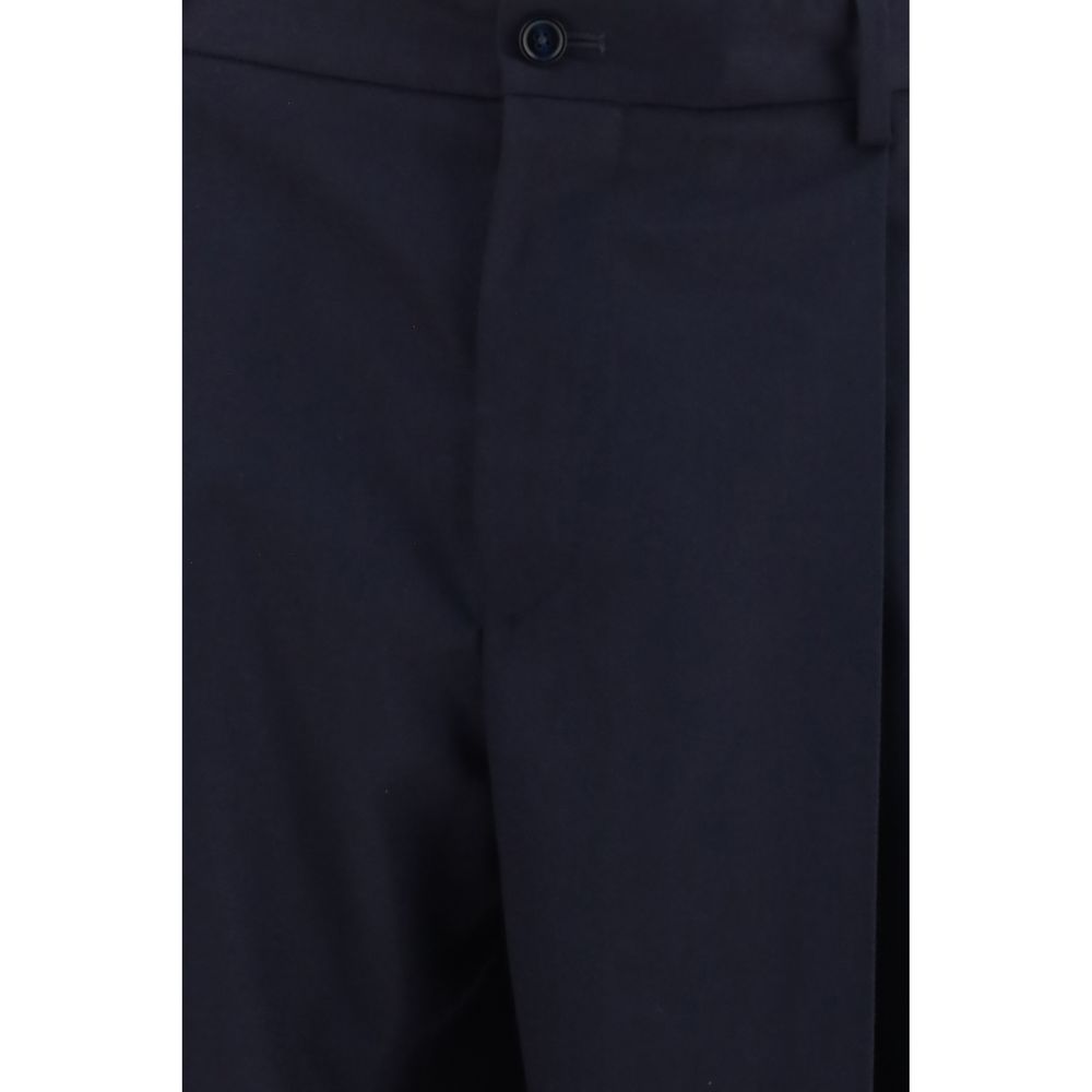 Pantalon en laine bleue Oves Aries Dolce & Gabbana