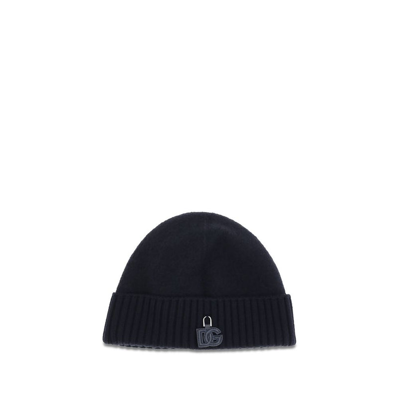 Dolce & Gabbana Black Wool Oves Aries Beanie