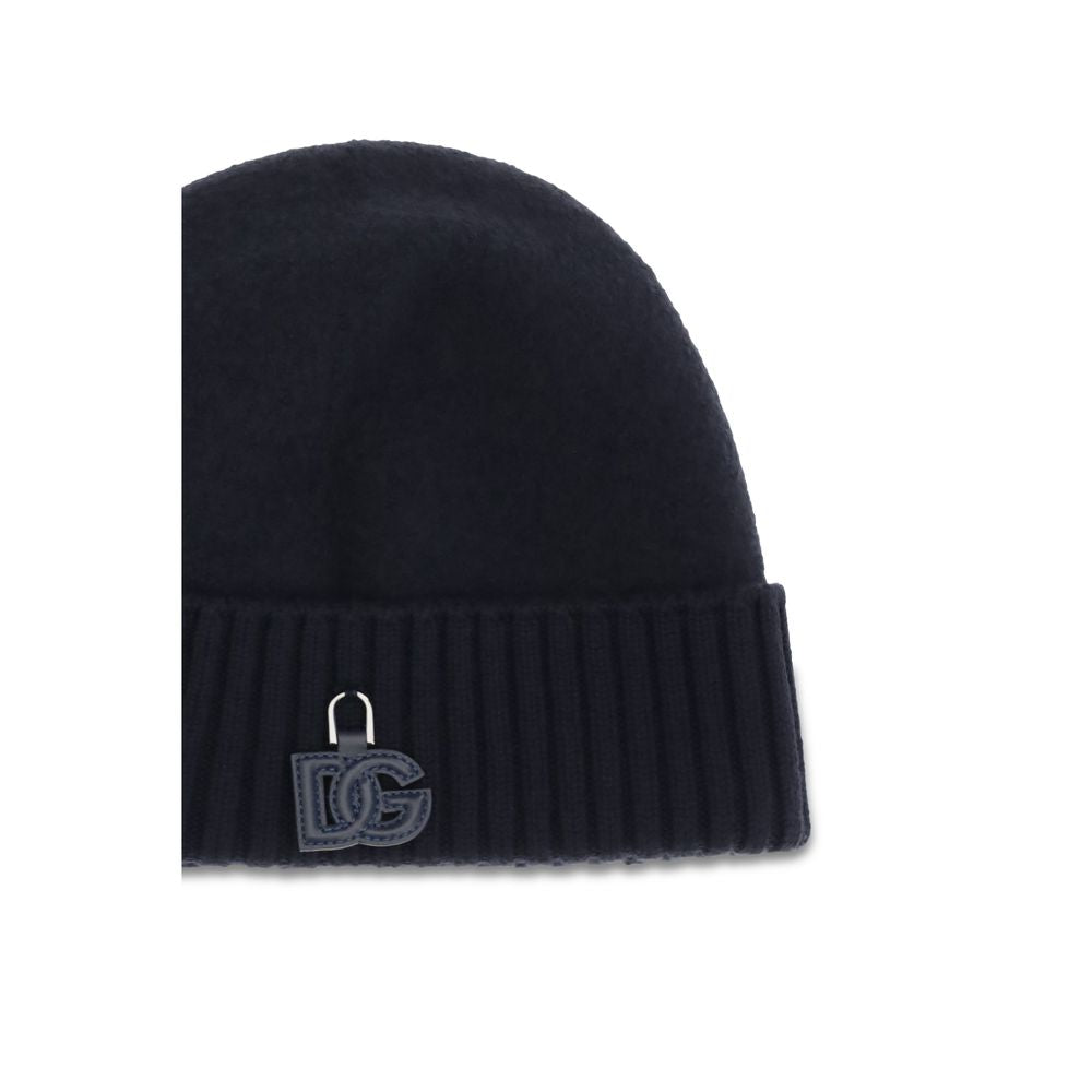 Bonnet en laine noire Oves Aries Dolce & Gabbana