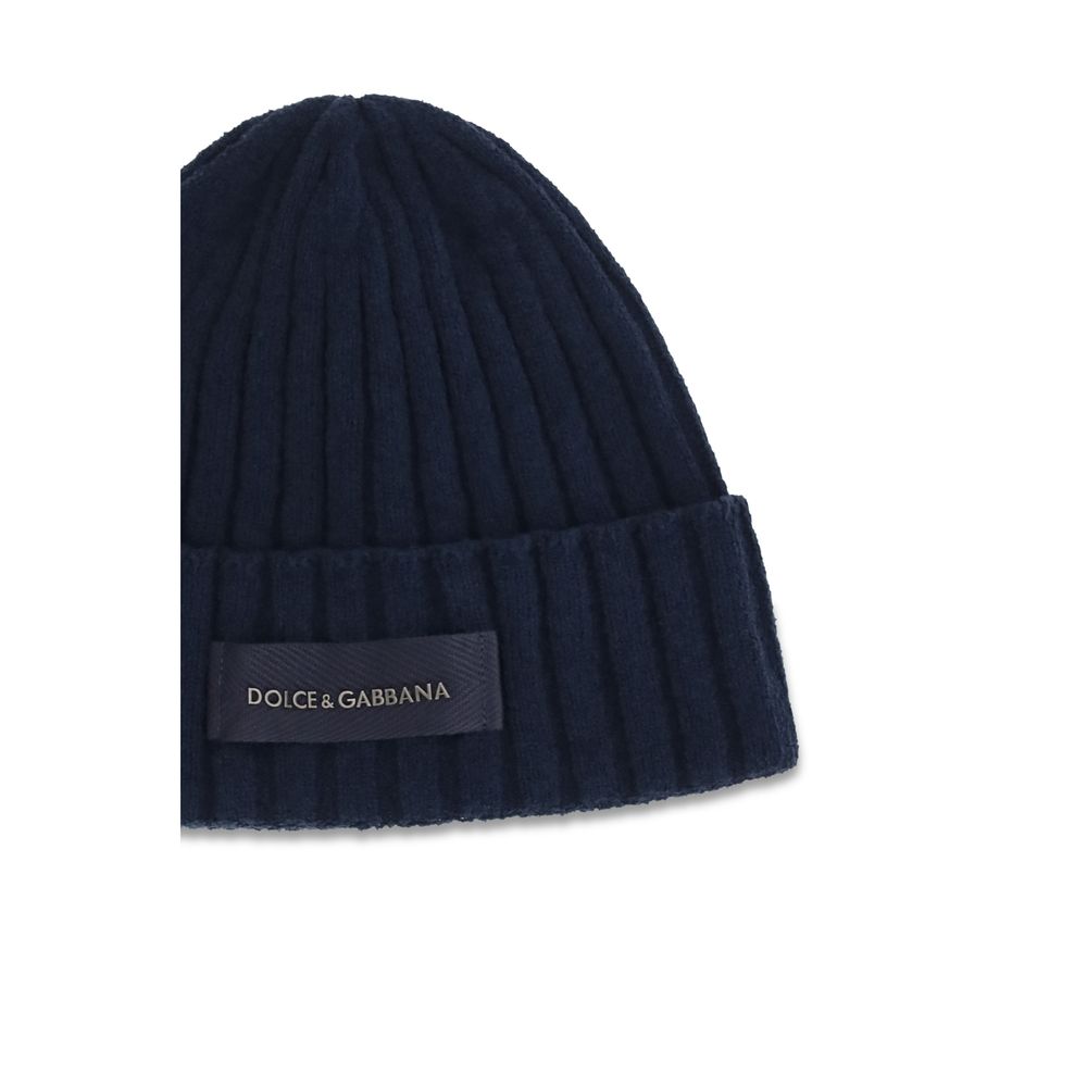 Bonnet Dolce & Gabbana en laine bleue Oves Aries