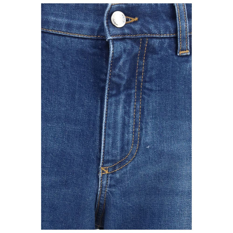 Dolce & Gabbana Blue Cotton Slim Fit Jeans for Men