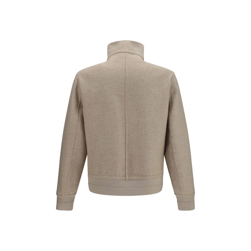 Veste longue Brunello Cucinelli en cachemire beige