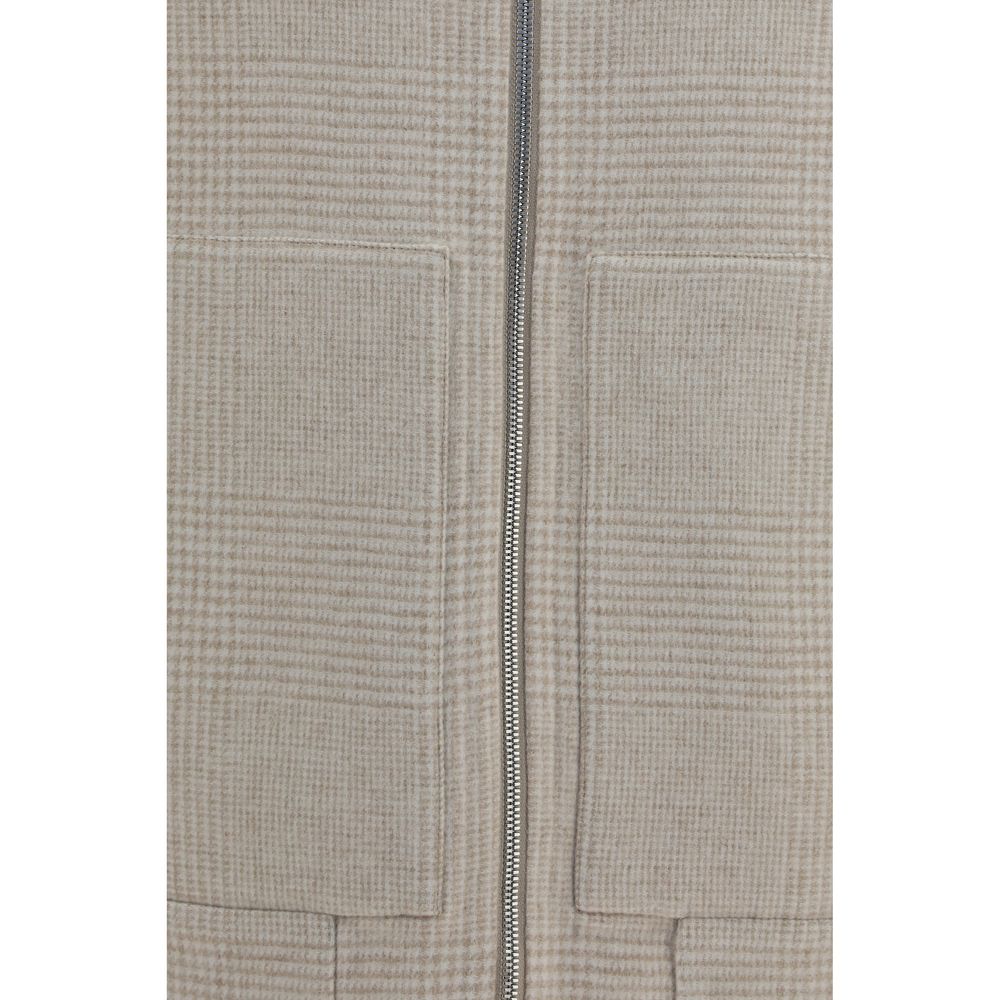 Veste longue Brunello Cucinelli en cachemire beige