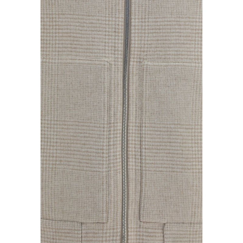 Brunello Cucinelli Beige Cashmere Full-Length Jacket