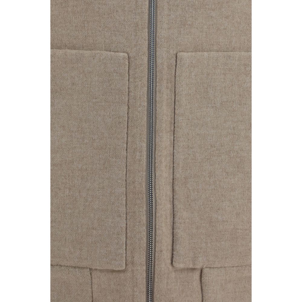 Veste longue Brunello Cucinelli en cachemire beige