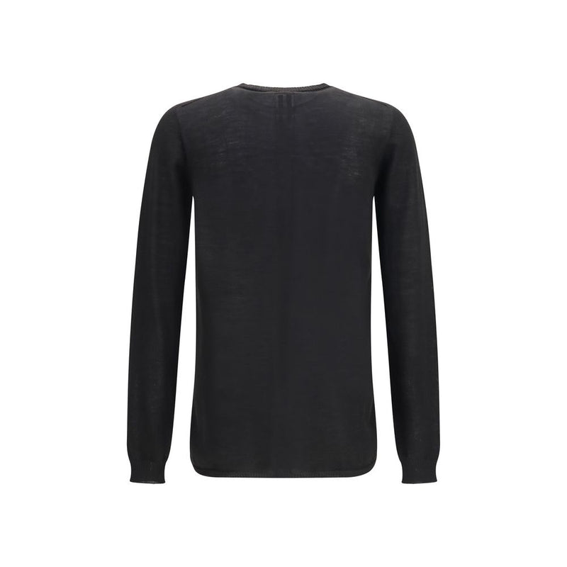 Rick Owens Black Wool Oves Aries Sweatshirt