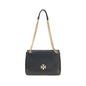 Tory Burch Black Calf Leather Bos Taurus Shoulder Bag