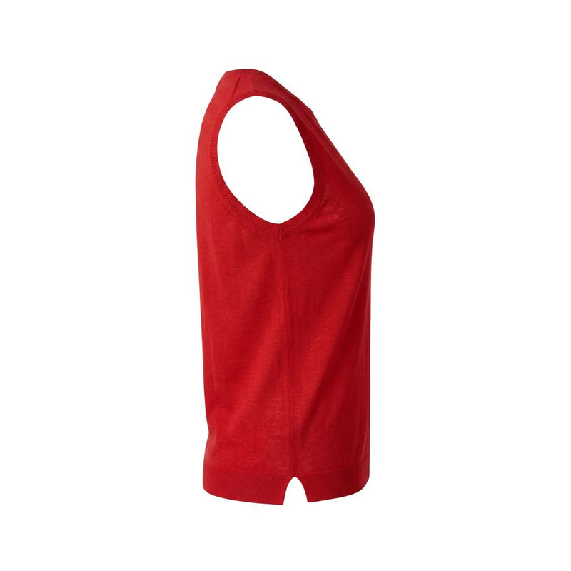 Malo Red Linen Women Tank - Chic & Breathable