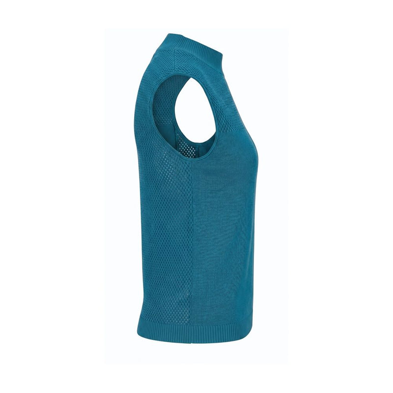 Malo Blue Silk Women Sweater - Elegant Sleeveless Knit Top