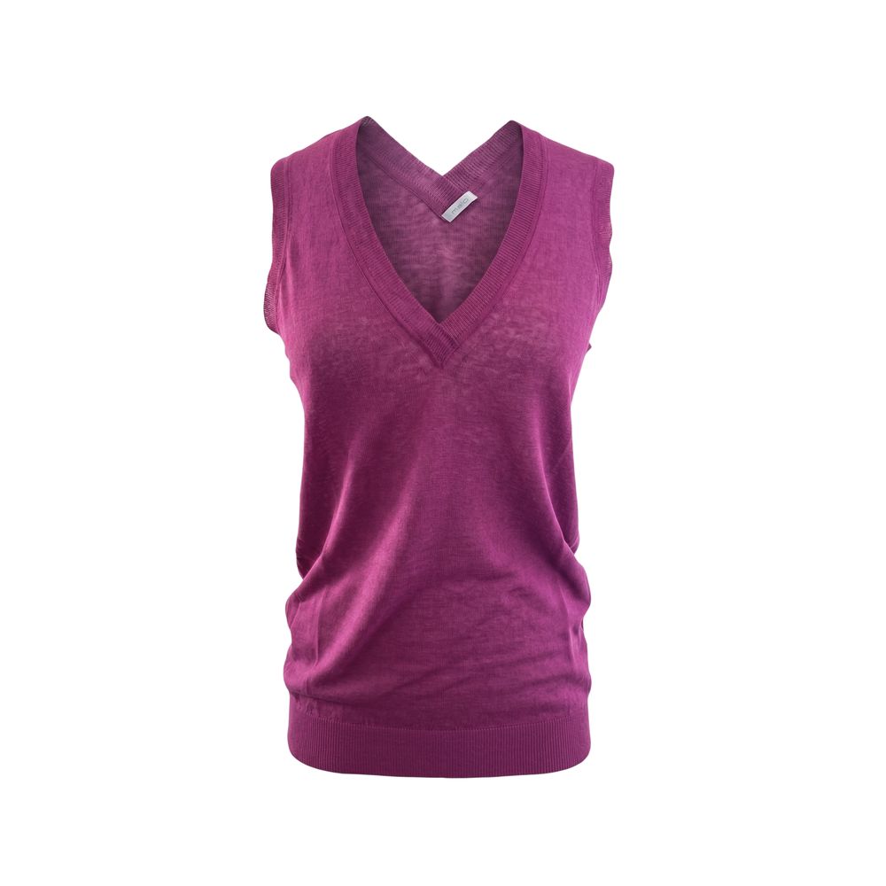 Malo Purple Linen Women Tank Top