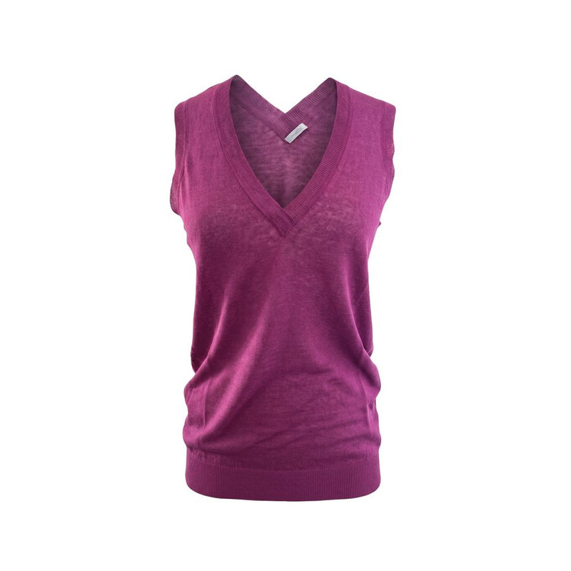 Malo Purple Linen Women Tank Top