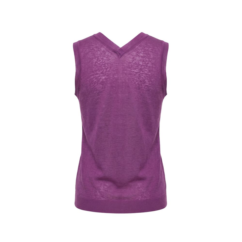 Malo Purple Linen Women Tank Top